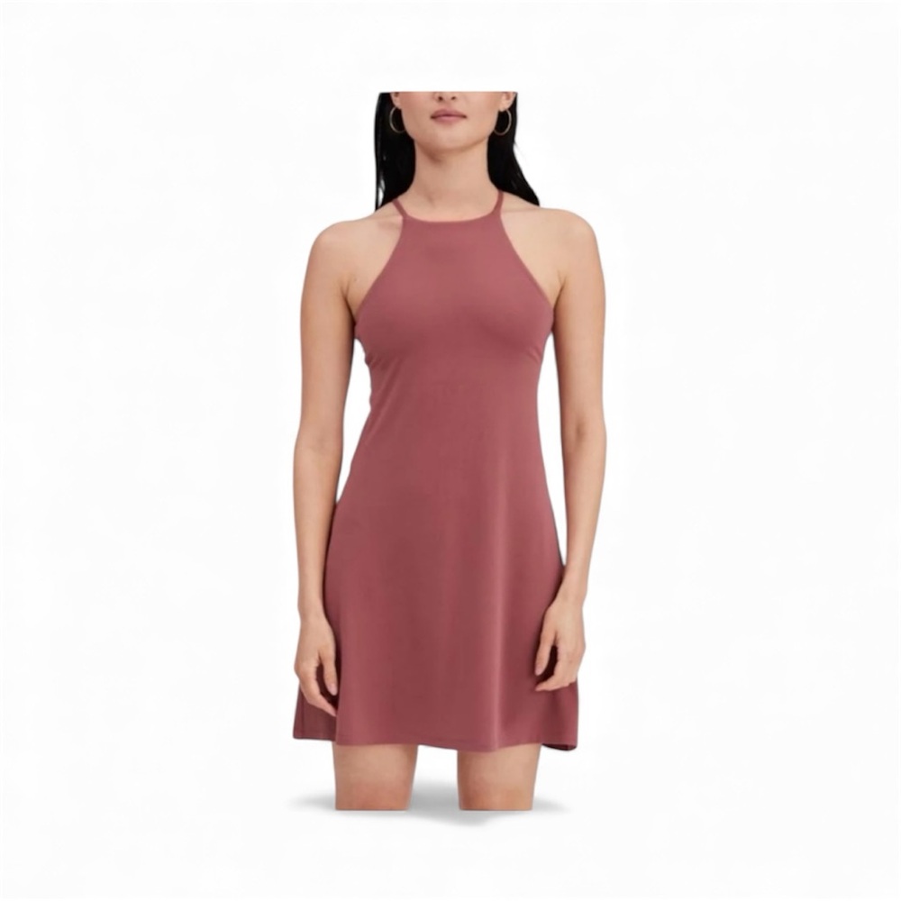Wallflower Dusty Rose Halter Mini Dress